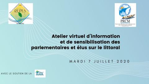 Webinaire avec les parlementaires Sénégalais : le PRCM et le REPES sensibilisent sur les enjeux du littoral.